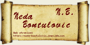 Neda Bontulović vizit kartica